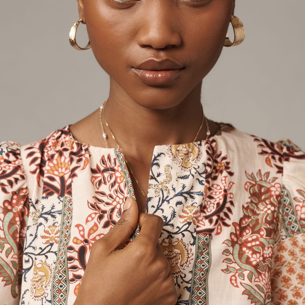 Anthropologie Somerset Poplin Romper in Orange - Picture 2 of 9